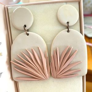 Boho clay earrings